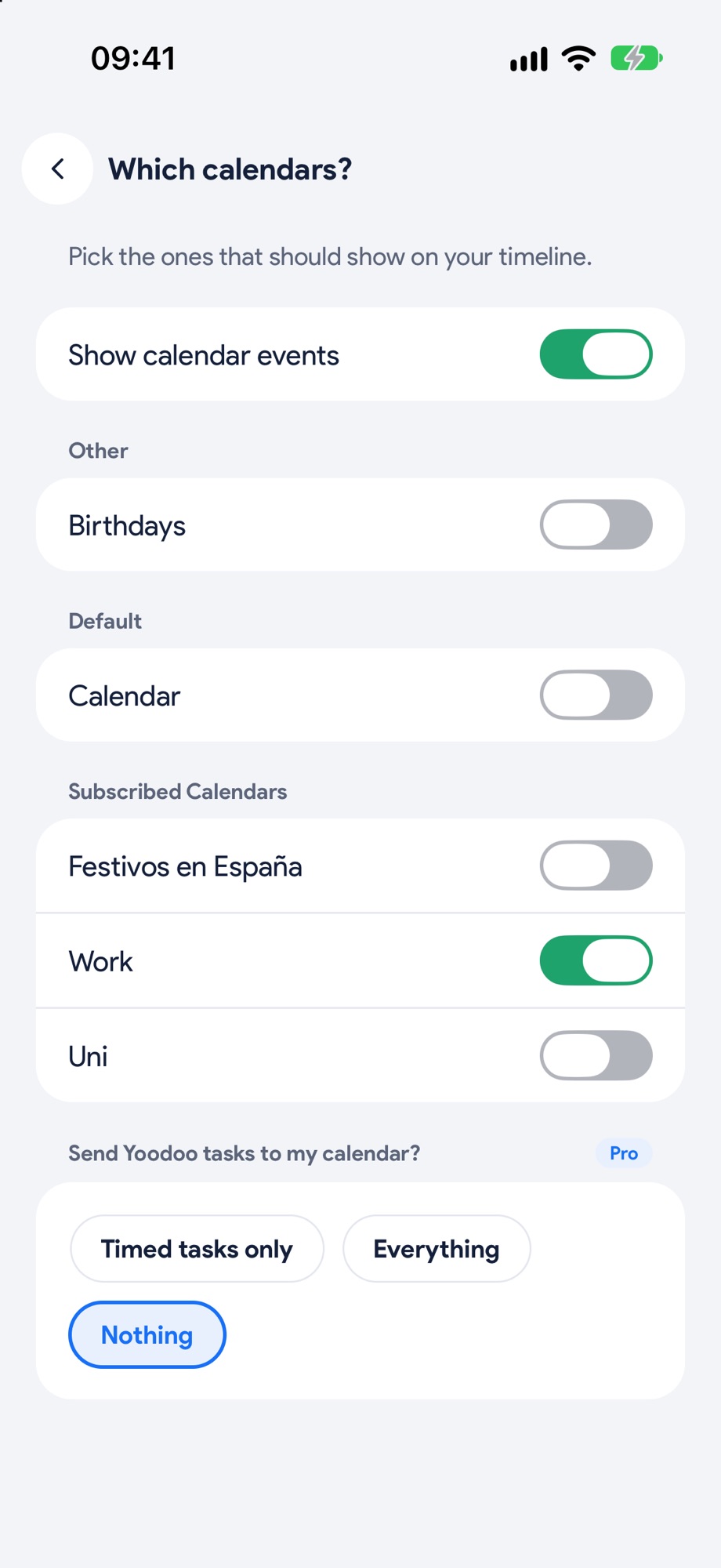 Bring your work calendar in