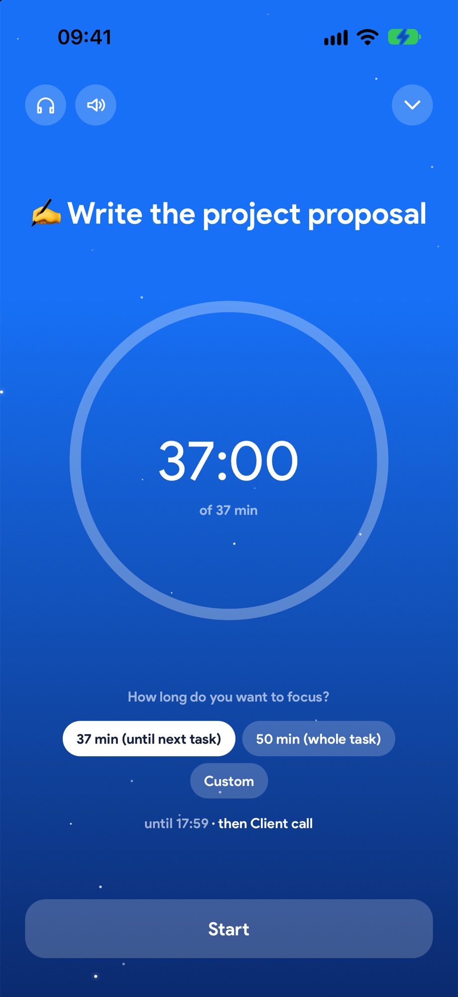 Focus until the next one
